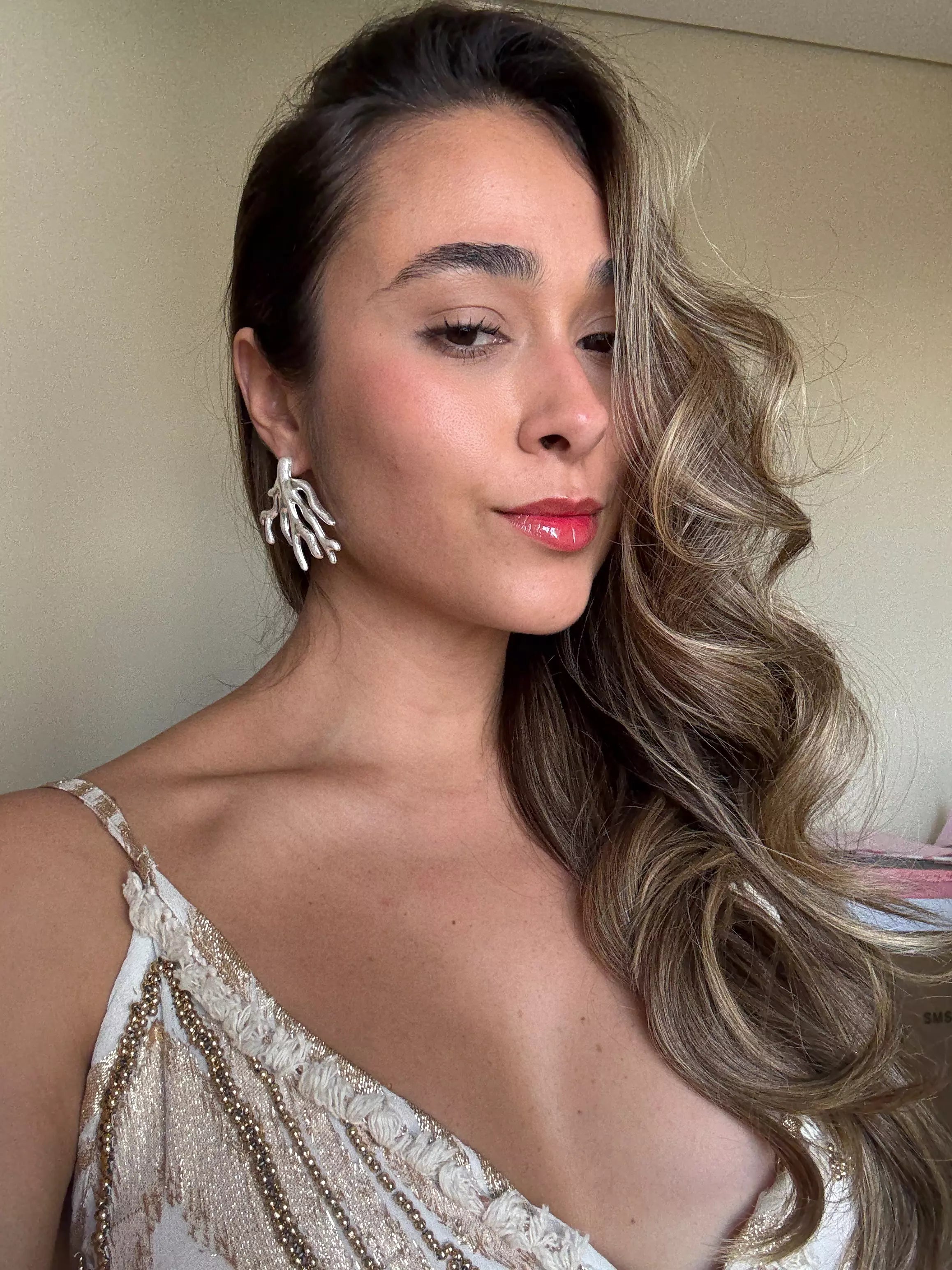 Brinco Coral de Metal