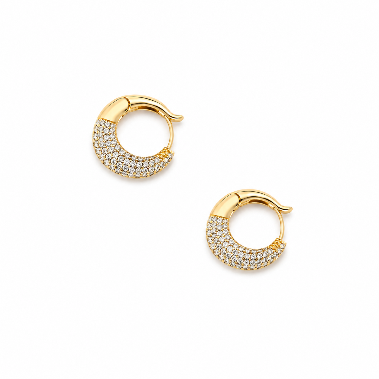 Brincos de Argola Date Banhado a Ouro 18k