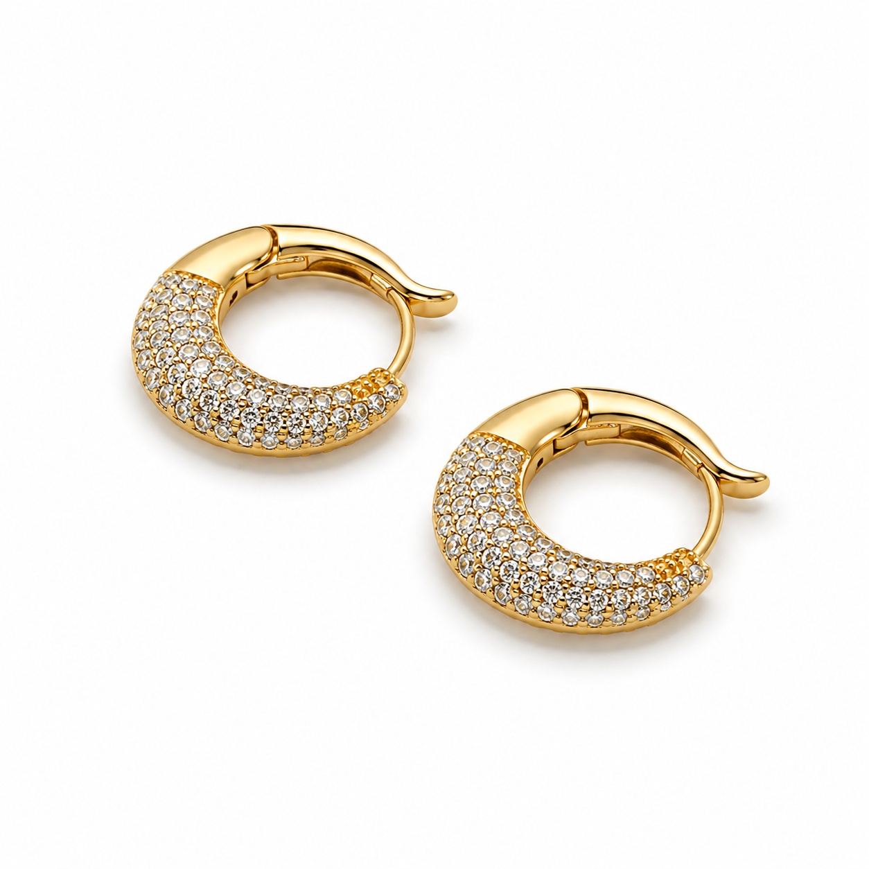 Brincos de Argola Date Banhado a Ouro 18k