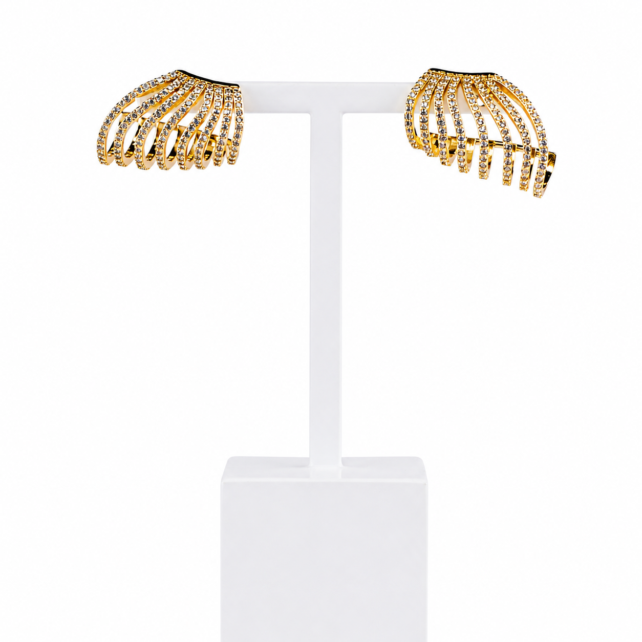Brinco Base com Camadas de Zircônia Dourado