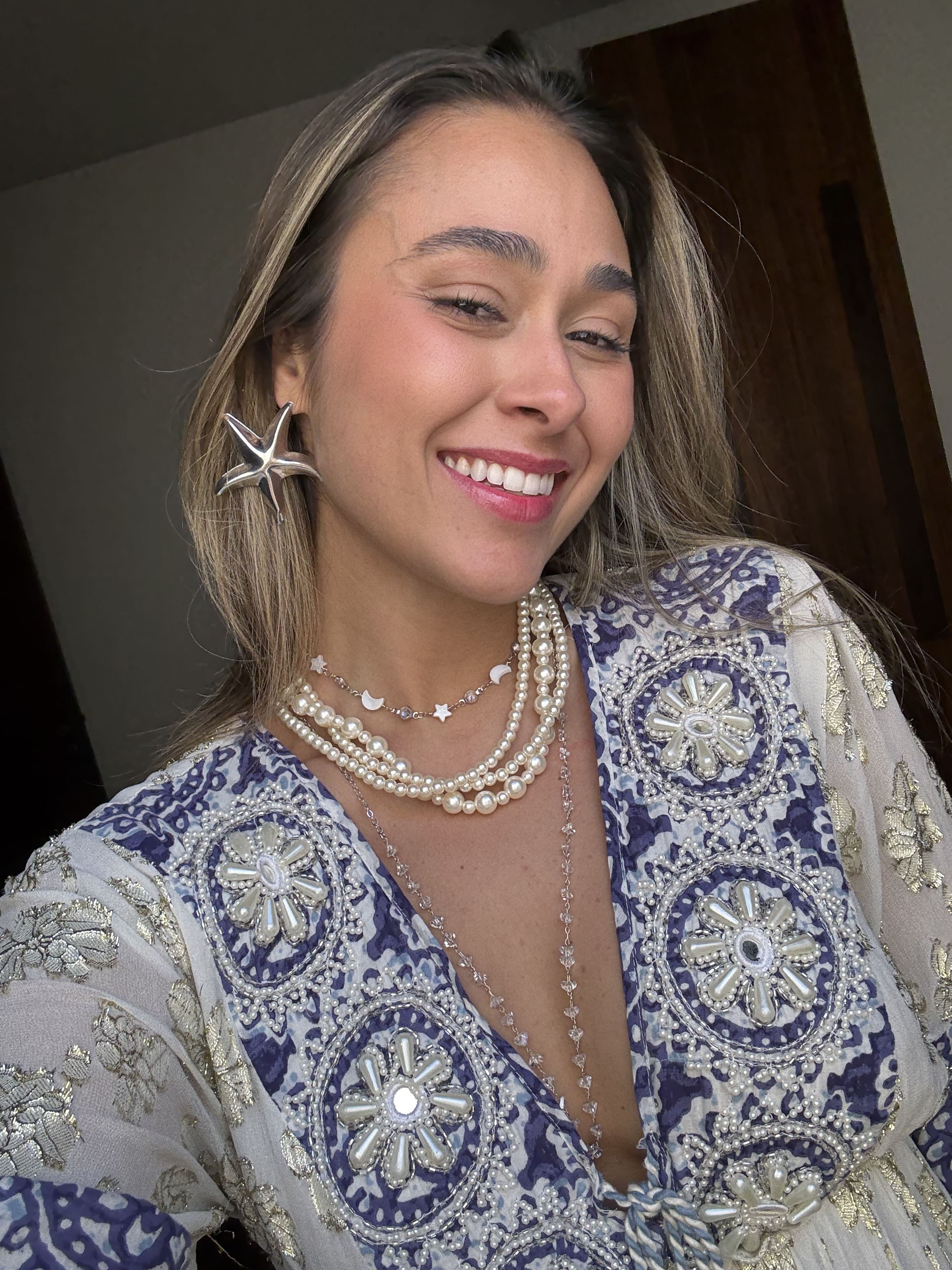 Brinco Estrela do Mar Prateado